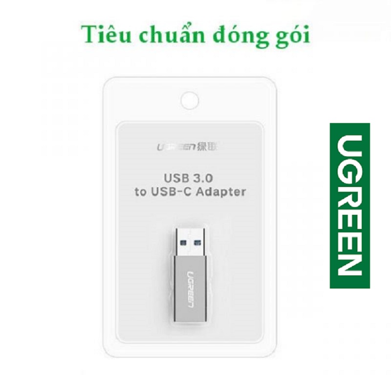 Ugreen 30705 Bộ Chuyển Đổi USB 3.0 Loại A  sang USB 3.1 Loại C chính hãng.